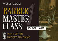 Barber Masterclass Postcard Design