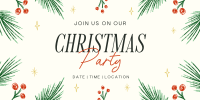 Artsy Christmas Party Twitter post Image Preview