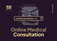 Online Doctor Consultation Postcard Image Preview