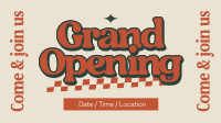 Vintage Grand Opening Facebook Event Cover Image Preview