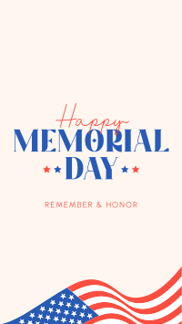 In Honor of Memorial Day Instagram Story Design