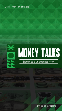 Money Talks Podcast Facebook Story Design