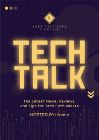Modern Digital Technology Podcast Poster Design