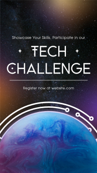 Minimalist Tech Challenge Facebook Story Design