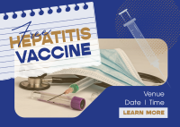 Contemporary Hepatitis Vaccine Postcard Image Preview