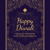 Fancy Diwali Greeting Instagram post Image Preview