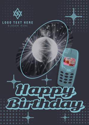 Retro Birthday Greeting Flyer Image Preview