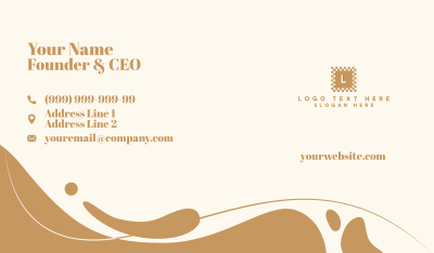 Simple Wave Business Card Image Preview
