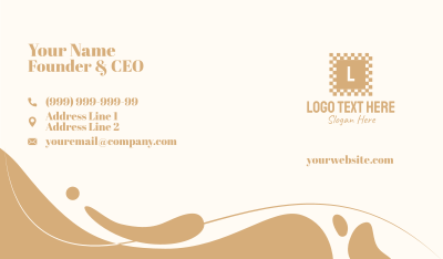 Simple Wave Business Card Image Preview