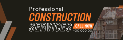 Professional Home Construction Twitter header (cover) Image Preview