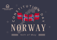 Norway National Day Postcard Image Preview