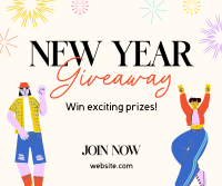 New Year's Giveaway Facebook Post Design