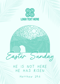 Modern Easter Sunday Flyer Design