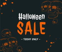 Halloween Skulls Sale Facebook Post Design