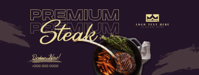 Premium Steak Order Facebook cover Image Preview