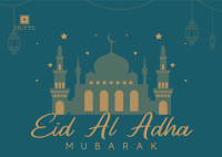 Eid Mubarak Festival Postcard Design