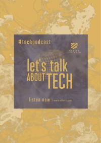 Glass Effect Tech Podcast Poster Image Preview