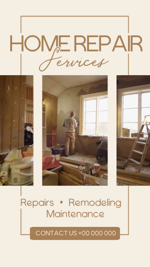 Contemporary Home Renovation Facebook story Image Preview