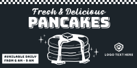 Retro Pancakes Twitter Post Design