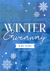 Winter Snowfall Giveaway Poster Design