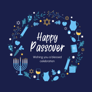 Happy Passover Wreath Instagram post Image Preview