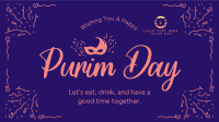 Purim Flo Mask Facebook event cover Image Preview