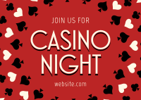 Casino Night Postcard