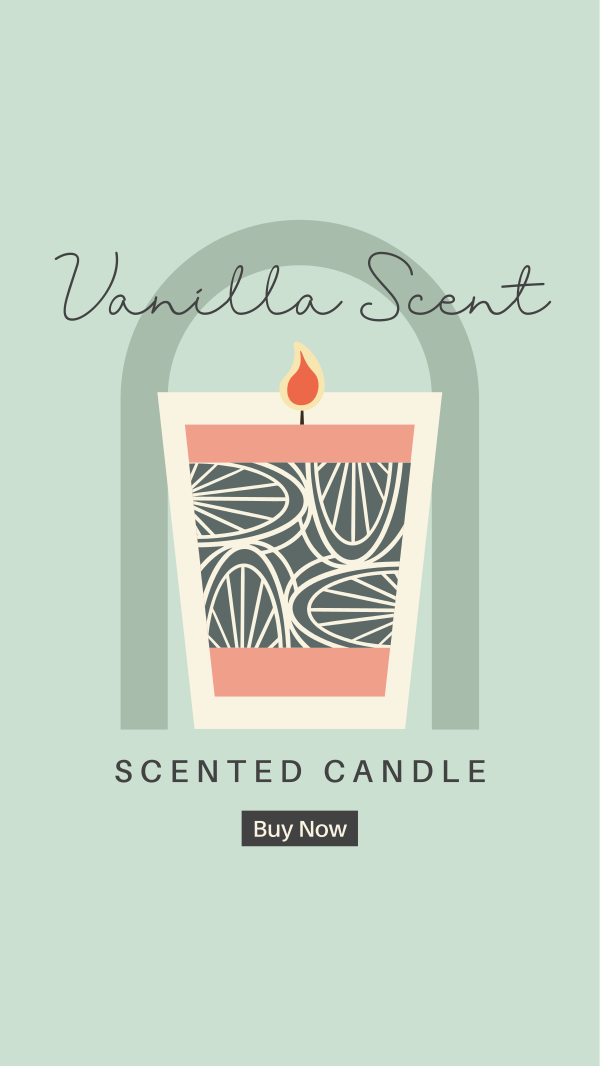 Illustrated Scented Candle Instagram Story Design Image Preview