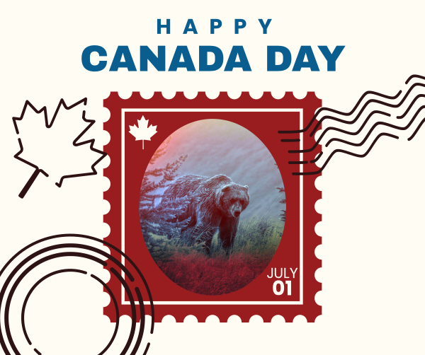 Canada Bear Stamp Facebook Post Design Image Preview
