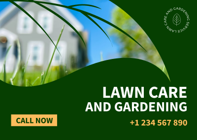 Lawn and Gardening Service Postcard Image Preview