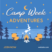 Moonlit Campground Instagram Post Design
