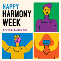 Harmony Diverse People Instagram Post Design