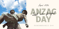 Anzac Day Soldiers Twitter Post Design