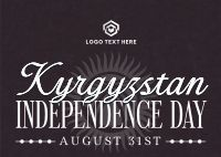 Kyrgyzstan Independence Day Postcard Design