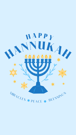 Hanukkah Menorah Greeting Instagram story Image Preview