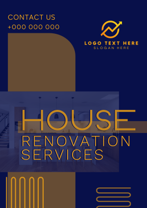 Geometric Blocks House Renovation Flyer Image Preview