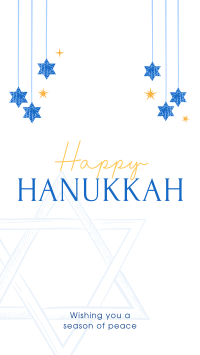 Simple Hanukkah Greeting Instagram Story Design