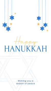 Simple Hanukkah Greeting Instagram story Image Preview