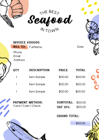 Seafood Selections Invoice Design