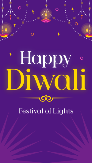 Celebration of Diwali Facebook story Image Preview