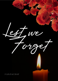 Red Poppies Anzac Day Poster Image Preview