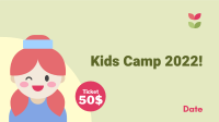 Cute Kids Camp Facebook event cover Image Preview