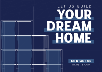 Building Dream Home Postcard Image Preview
