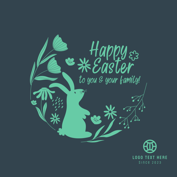 Easter Wreath Instagram Post Design Image Preview