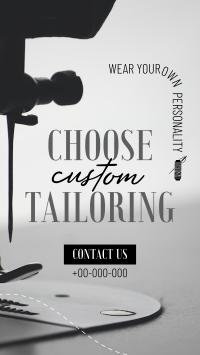 Choose Custom Tailoring Facebook Story Design