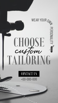 Choose Custom Tailoring Facebook Story Preview