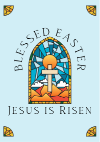 Easter Stained Glass Flyer Image Preview