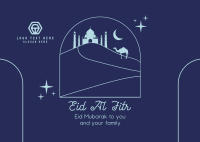 Eid Al Fitr Desert Postcard Image Preview