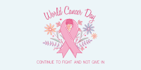 Cancer Day Floral Twitter post Image Preview