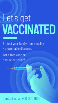 Let's Get Vaccinated Facebook Story Design